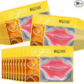 30PCS Moisturizing Lip Mask - Lip Patches for Spa Daily Labial Masks Skincare Hydrating to Reduce Wrinkles Dryness Anti-wrinkle Lightens (Orange)