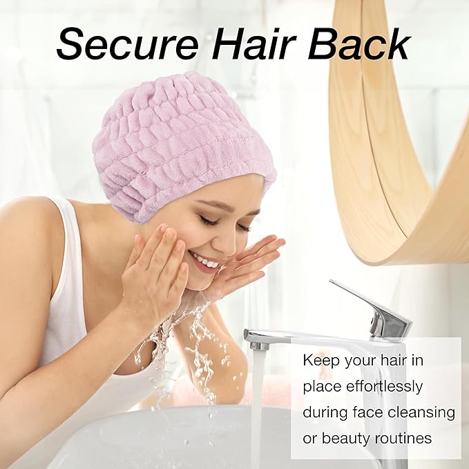 Expressions Extra Wide Spa Headwrap - Pink, 1pc Super Soft Microfiber Material Hair Band/Stylish Spa Headband, Salon-Quality Hair Wrap