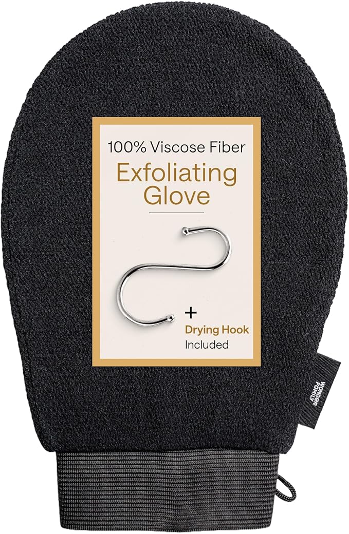 Korean Exfoliating Glove for Shower – Deep Body Scrubber & Face Exfoliator – Shower Gloves – Tan Remover Washcloth, Smooth Skin & Body Exfoliating Mitt – Loofah Wash Cloth Alternative