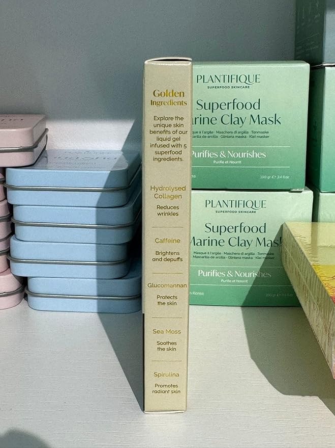 PLANTIFIQUE 24K Gold Under Eye Patches 5 Pairs - Dermatologist Tested - Hydrating Eye Masks Skincare with Collagen, Hyaluronic Acid for Dark Circles & Puffiness
