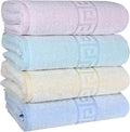 BolBom*S 100% Cotton Bath Towels,4 Pack (28" x 58"), Light Weight, Soft, Super Absorbent and Fast Drying, No Fading Multipurpose Use for Sports, Swimming, Travel, Fitness, Yoga, Multicolor.