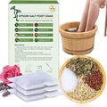 10Pack Foot Soak with Epsom Salt, Epsom Salts for Soaking,Dead Sea Salt Soothes Tired Feet, Odor Scent, Spa Pedicure Care Foot Soaking, with feet scrubber