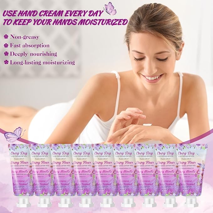 50 Pack Christian Hand Lotion Bulk Gifts for Women Mother's Day Gifts Bible Mini Travel Hand Lotion for Women Church Appreciation(Cross)