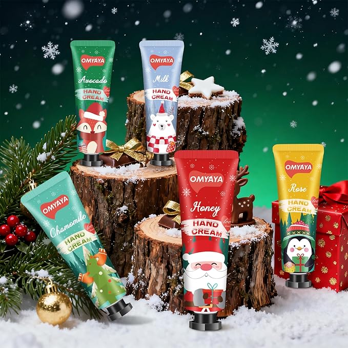 40 Pack Bulk Christmas Gifts, Mini Hand Cream Set, Bulk Christmas Gifts for Corworkers, Hand Lotion Travel Size, Stocking Stuffers for Women, Hand Creams for Dry Cracked Hands, Small Holiday Gifts