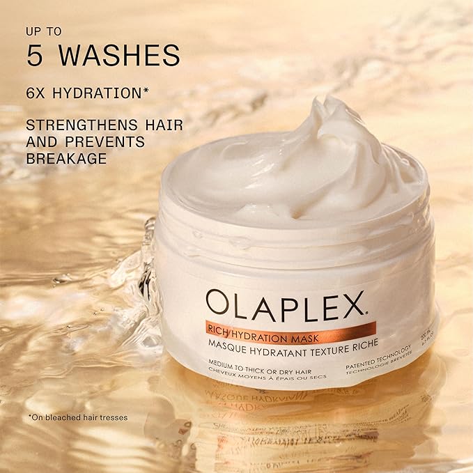 Olaplex Rich Hydration Mask: Cuticle Sealing Mask | Hydrate & Control Frizz | For Dry or Medium to Coarse Hair, 200 ml / 6.7 Fl Oz