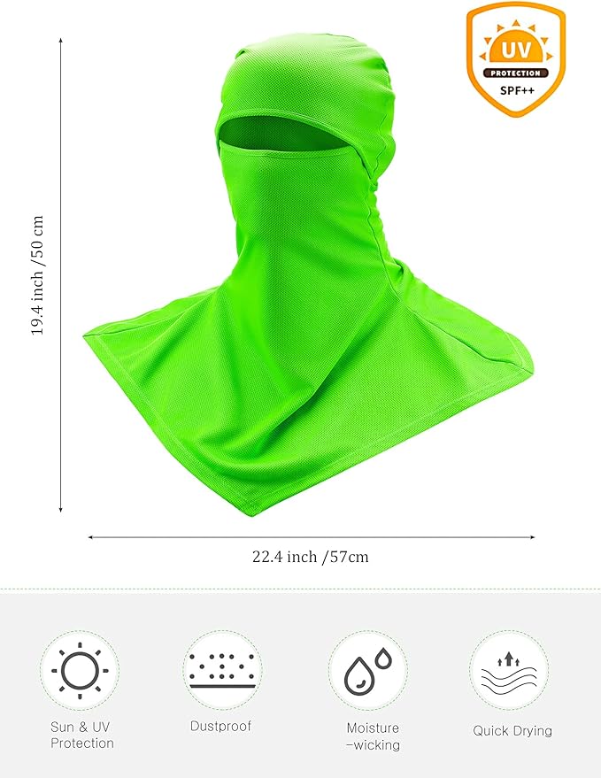 SATINIOR 3 Piece Balaclava Face Cover Sun Protection Neck Cover Summer Balaclava Motorcycle Face Mask for Men Women