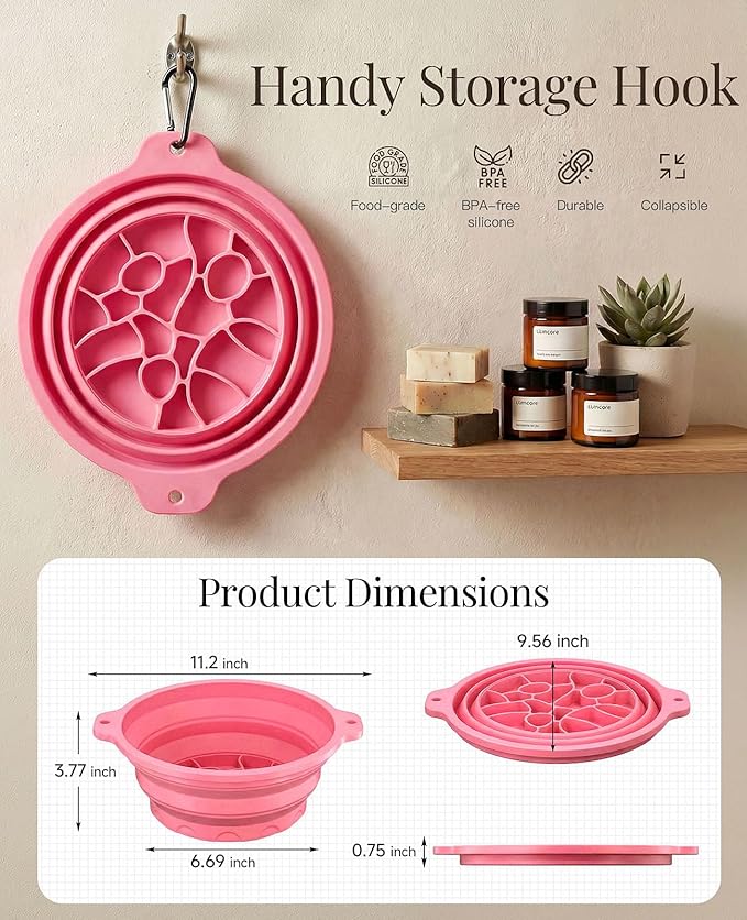 Face Ice Bath Bowl with Built-in Ice Tray, Collapsible Silicone Face Bowl for Ice, Reusable Ice Facial Bowl for Cold Plunge Therapy, Skin Tightening, Acne Relief, Portable Spa Tool for Camping, Travel