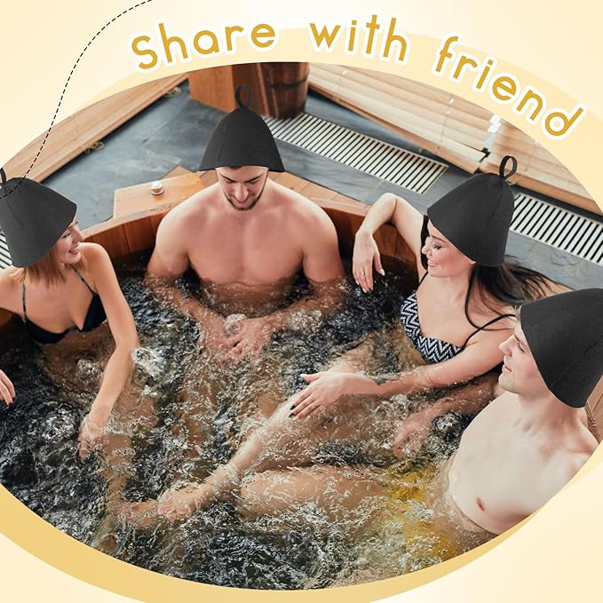 JaGely Sauna Hat for Men Women Sauna Hat Vaporarium Cap Russian Banya Cap for Bath House Accessories