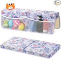 Bath Kneeler and Elbow Rest Pad Set - Comfortable 1.5” Thick Baby Bath Kneeler Pads with Toys Organizer, Non-Slip Knee Arm Support Bathtub Mat, Quick-Drying Kneeling Pad for Baby Bath Time