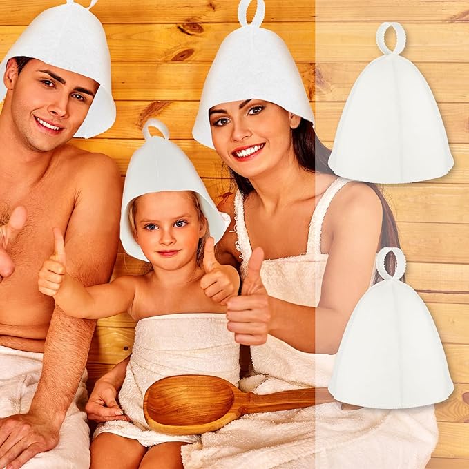 JaGely Sauna Hat for Men Women Sauna Hat Vaporarium Cap Russian Banya Cap for Bath House Accessories