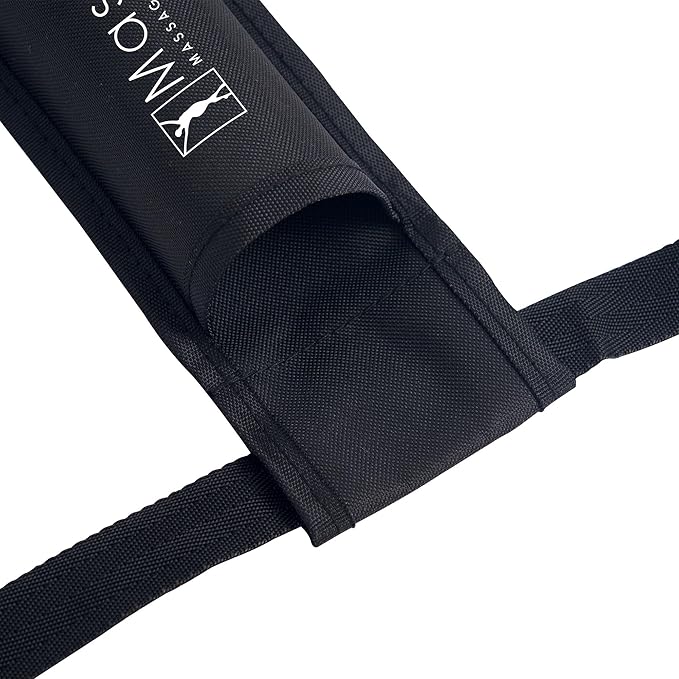 Master Massage Single Bottle Massage Oil Holster Case Bag-Adjustable and Heat-Resistant Bottle Cream & Lotion Single Holster Bag Kit– Incl. One 8 Oz Refillable Pump Dispenser