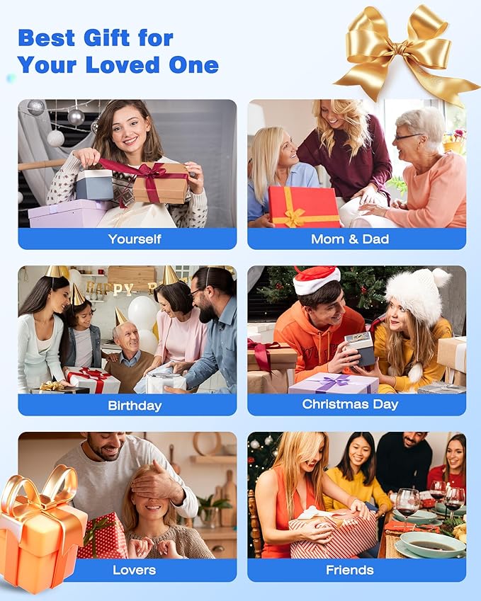 KINGJOY Neck and Shoulder Massager with Heat, Mothers Day Gifts, Shiatsu Neck and Back Massager for Back, Shoulder, Legs, 2026 Upgraded 4D Kneading Deep Tissue Pain Relief, Gifts for Women/Men/Mom/Dad
