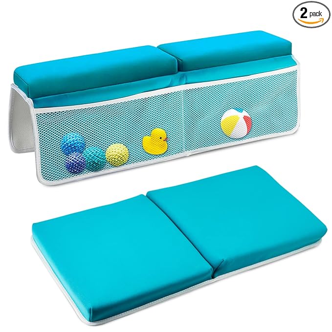 Baby Bath Kneeler and Elbow Rest Pad Set, Bathtub Kneeling Pad, Baby Accessories for Bath, Relieve Your Knees and Elbows