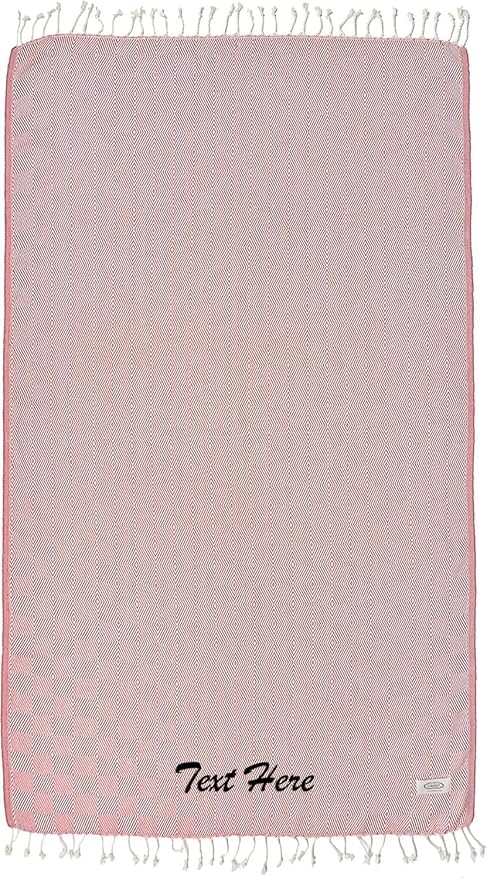 Personalized Embroidered Beach Towel | Throw Blanket, Easy Carry, Sand Free, Highly Absorbent, Quick Dry, Turkish Towels for Travel Camping Bath Sauna Beach Gym Pool Yoga SPA by Lahammam, Asia, Red