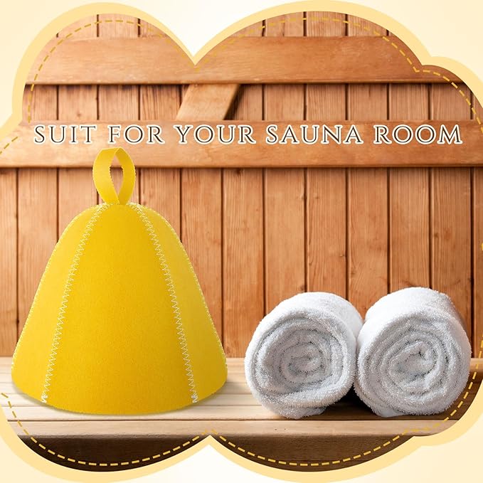 JaGely Sauna Hat for Men Women Sauna Hat Vaporarium Cap Russian Banya Cap for Bath House Accessories