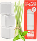 Latika Shower Steamer - Aromatherapy Cubes with Lemongrass & Spearmint Essential Oils for Stress & Anxiety Relief, Uplifting Energy - Long-Lasting Scent Steamers for Women and Men