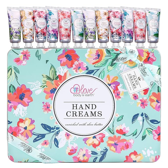 BODY & EARTH 12 Pack Hand Cream Gifts Set,Mothers Day Gifts Bulk for Mom,Moisturizing Hand Lotion Enriched with Shea Butter to Nourish Dry Hands Cream for Women,Teacher Appreciation Gifts Nurses Week