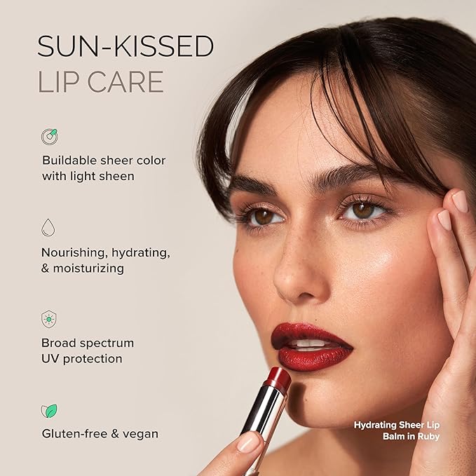 MDSolarSciences Tinted Sheer Lip Balm SPF 30 | Hydrating Lip Sunscreen | Shea Butter, Jojoba & Avocado Oils | Moisturizing, Vegan, & Clean| 0.15 oz, Ruby