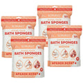 Scrubzz Disposable No Rinse Bathing Wipes - All-in-1 Single Use Shower Wipes, Simply Dampen, Lather, and Dry Without Shampoo or Rinsing (Peach, 4-Pack)