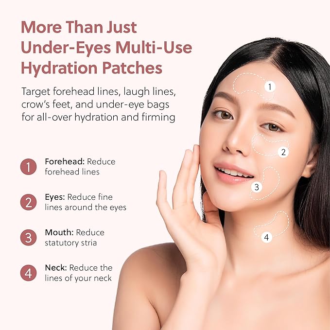 QUIA Hydrogel Eye Patches with Collagen – Depuff, Smooth Fine Lines & Hydrate in 15 Minutes – No-Slip, Soothing Formula – 20 Pairs for All Skin Types