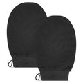 2 Pack Black Exfoliating Glove – Viscose Fiber Exfoliating Body Scrubber, Korean Exfoliating Mitt for Deep Pore Cleansing & Dead Skin Removal, Ideal for Daily Shower Use