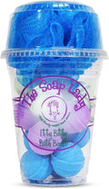The Soap Lady Itty Bitty Bath Bombs - Paradise Glow - Includes Loofah - .65oz Bath Bombs