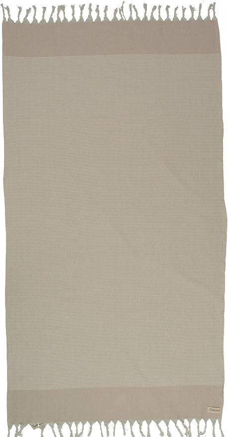 Bersuse 100% Cotton Hierapolis XL Throw Blanket for Couch - 100% Cotton Lightweight Durable Throw Blanket, Big Blanket for Sensitive Skin, Decorative and Versatile - 60x95 Inches, Beige