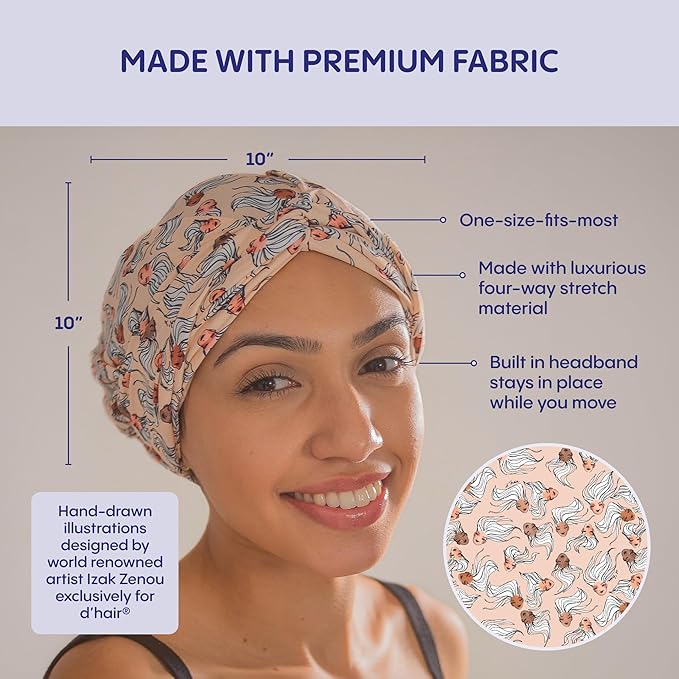 d’Hair Spa Facial Headband for Women, Hair Band for Skincare, Facial, Steam Room & Sauna Hat, Soft Stretchy Hair Wrap
