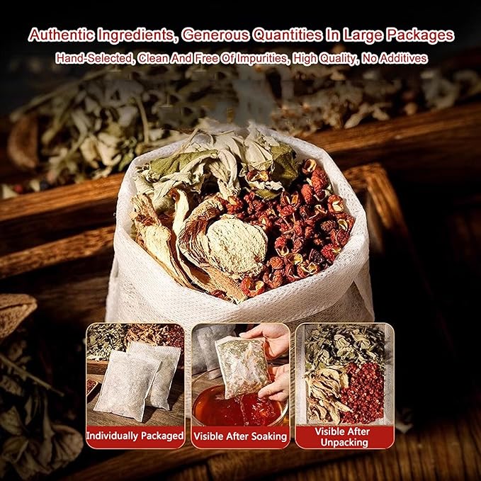 30 Pcs Body Herbal Detox Foot Soak To Remove Toxins,Lymphatic Drainage Ginger Foot Detoxing Soak for Relieve Fatigue Dispel Cold and Remove Dampness 艾草泡脚足浴包