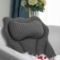 Bath Pillows for Tub, Bath Pillow, Bathtub Pillow, and Luxury Bath Accessories for Head, Neck & Back Support, Relaxing Spa Bath Tub Pillow with 6 Strong Suction Cups (Gray)