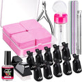 FANDAMEI Nail Remover Kit, Soak Off Kit with Soak Off Clips, Lint Free Wipes, Polish Remover Bottle, Cuticle Nippers, Pusher, Peeler. Cuticle Oil. Nail Files and Buffers. Gel Nail Remover Tools Set