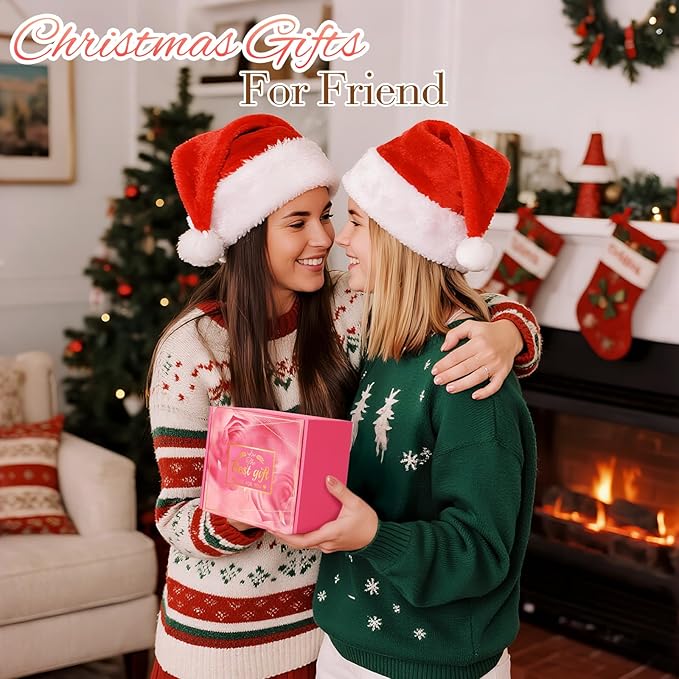 Best Friend Gifts for Women: Eletorot Mothers Day Gift for Friendship, Unique Pink Spa Relaxation Baskets Set for Birthday, Galentines, Valentines, Christmas, Easter, Graduation, Long Distance BFF