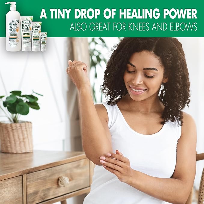 Miracle Hand Repair Cream for Dry Cracked Hands 32 oz Best Healing Hand Cream with 60% Aloe Vera - Non-Greasy Moisturizer for Working Hands - Fast Absorbing Lotion for Extremely Dry Skin
