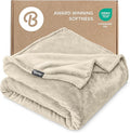 Bare Home Fleece Blanket - Twin/Twin Extra Long - Ultra-Soft Lightweight for Bed, Sofa, and Couch - Luxury Microplush - Cozy Warm Blanket (Twin/Twin XL, Oyster)