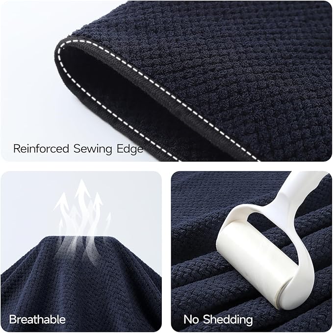 REDKISS Pack of 1 Jumbo Bath Sheet, 40 x 80 Inches Microfiber Oversized Bath Towel for Bathroom, Extra Large & Lightweight, Quick-Dry, Super Soft & Highly Absorbent, Perfect to Wrap Yourself In, Black