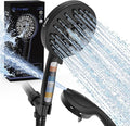 5-Inch High Pressure Handheld Shower Head with 10-Mode Powerhead, Extra Long 72-Inch SS Hose, Matte Black
