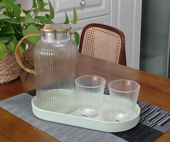 Green Small Tray (11.8 inch), 3 Pack Oval Tray for Kitchen Counter, Bathtub Bathroom Vanity Items, Countertop Organizer, Coffee Accessory, Bar, Serving Seasoning, Salt and Pepper, Soap.