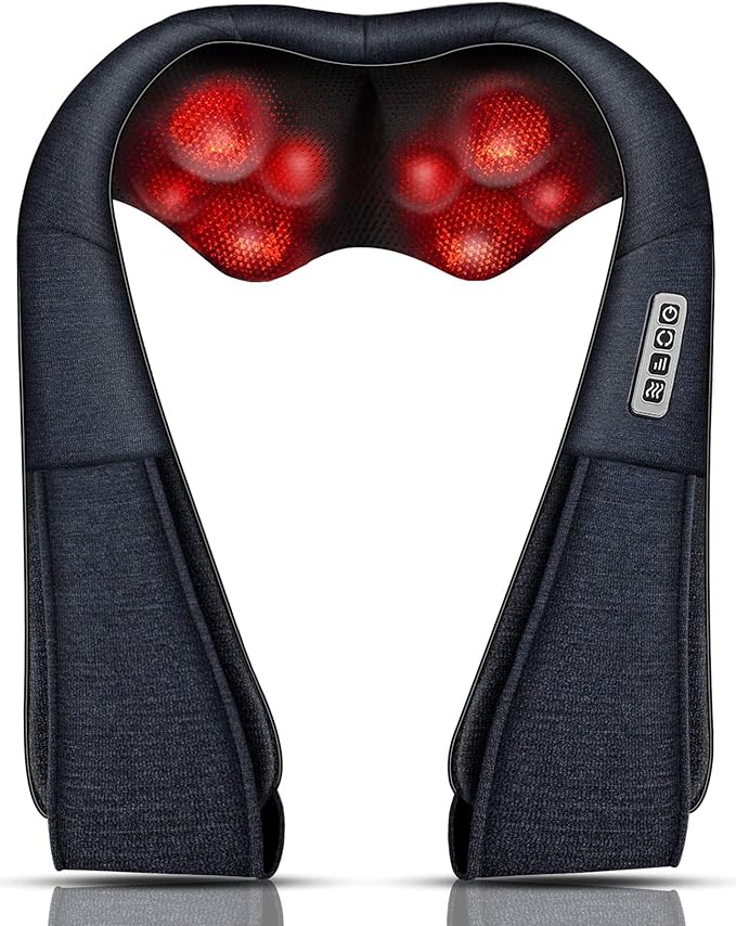 Mo Cuishle Mothers Day Gifts for Mom Wife Women, Shiatsu Back Shoulder and Neck Massager with Heat, Electric Deep Tissue 4D Kneading Massage, Best Gifts for Men Dad Husband, Fathers Day, Christmas