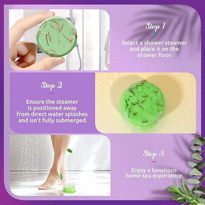 Shower Steamers Aromatherapy - 8 Pack Shower Bombs with Essential Oils, Mothers Day Gifts for Mom Wife, Birthday Gifts for Women Self Care Relaxation Home SPA Stress Relief Teacher Appreciation Gifts