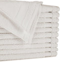 BIOWEAVES 100% Organic Cotton 700 GSM Plush Washcloths 13" x 13" GOTS Certified - Ivory, Pack of 12