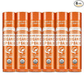 Dr. Bronner’s Organic Lip Balm 6-Pack (.15oz) Natural, Moisturizing, Petroleum-Free Lip Balm with Beeswax & Avocado Oil for Dry Lips, Men & Women - Orange Ginger