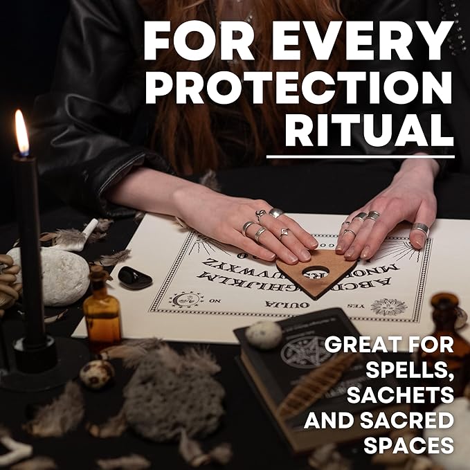Black Salt for Protection Rituals & Wiccan Spells, Handcrafted Negative Energy Protection Crystals for Witchcraft, 14 Oz Bag, Witches & Wiccan Witchcraft Supplies