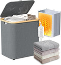 Towel Warmer & Laundry Basket 2-in-1, Foldable Towel Warmer for Bathroom with Removable Heating Bag, 20/40/60Mins Fast Heating, Auto Shut-Off, Fits 3 Large Towels Blankets, Ideal Xmas Gift