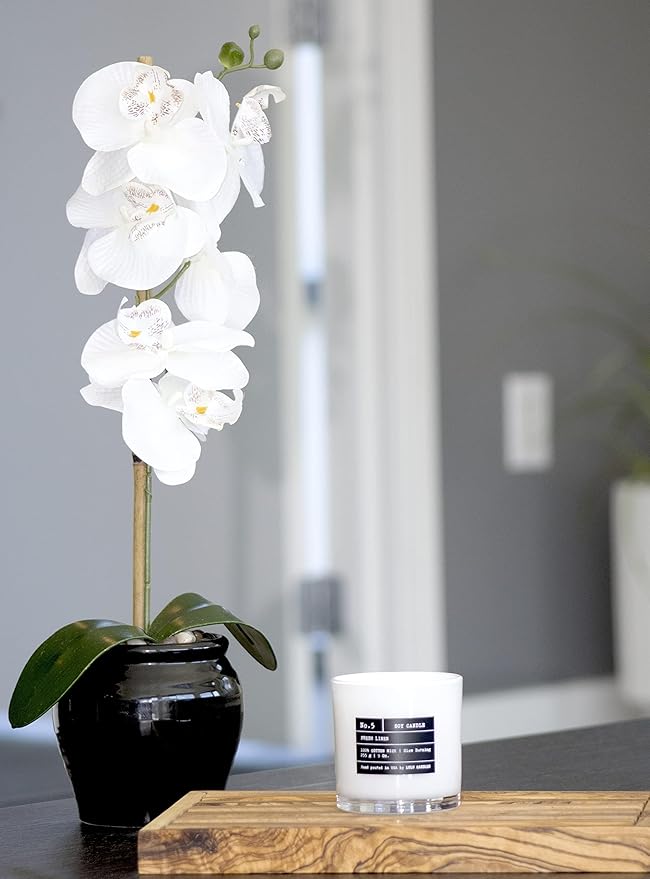 Lulu Candles | Clean Cotton (Linen) Scented Candle | Luxury Scented Soy Jar Candle | Hand Poured in The USA | Highly Scented Long Lasting - 9 Oz.