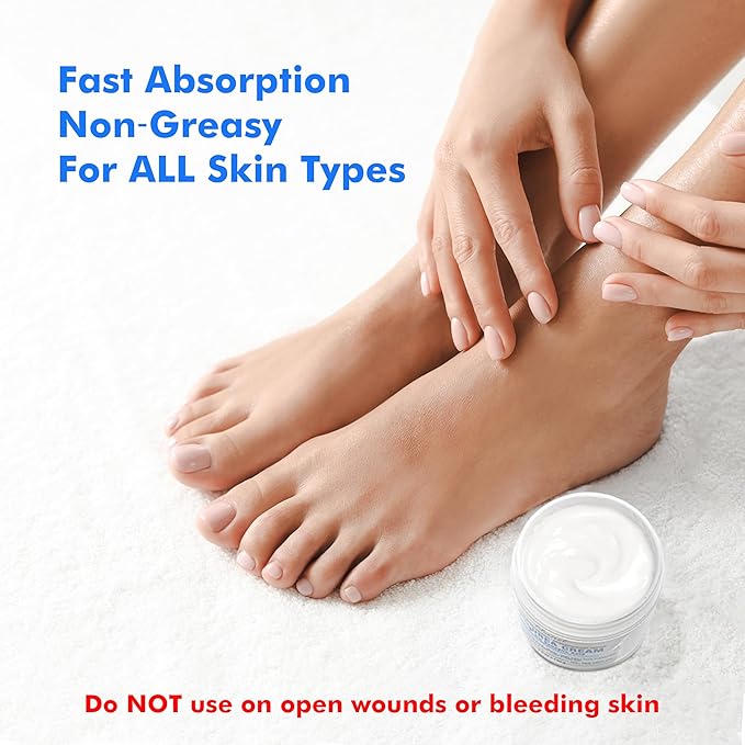 Ebanel Urea Cream 40% plus Salicylic Acid 2%, Foot Cream for Dry Cracked Heels Feet Knees Elbows Hands, Foot Dead Skin Cuticle Callus Remover Toenail Softener, Keratolytic Skin Barrier Repair, 3-Pack