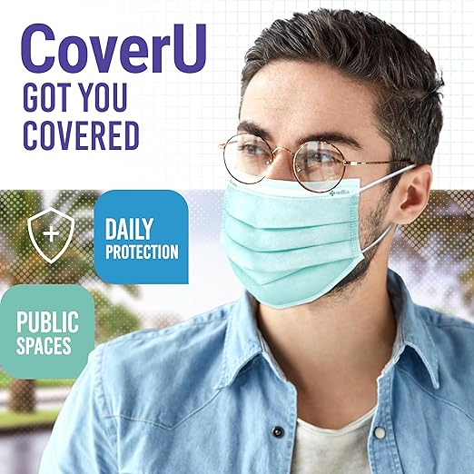 Medtecs Face Mask Disposable – Available in 50 & 2,000 pcs – ASTM Level 1, 3-Ply Breathable, Soft Fit – Adult Size – Ideal for Commuting & Daily Wear