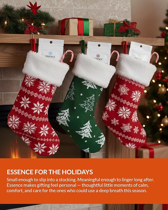 Essence Wearable Aromatherapy Nasal Diffuser – Orange Essential Oil Nose Ring Silicone Inhaler for Stress & Mood Support - Made in USA & Travel-Friendly (3 Pack)