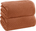 COTTON CRAFT Waffle Bath Sheets - Luxurious 2 Pack Euro Spa Waffle Weave Bath Sheet - Large 100% Ringspun Cotton Bath Towels - Absorbent Quick Dry Bathroom Towel Set - Oversized 35 x 70 inches - Mocha