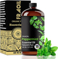 Peppermint Essential Oil, Peppermint Oil 16 Fl Oz 480 ML for Diffuser Humidifier Yoga Cleaning DIY Candle Soap Making Perfume Gift Essential Oils FRAOIL (Peppermint 16 Fl Oz (Pack of 1))
