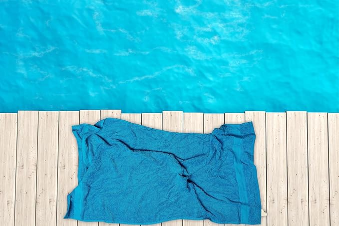 Medium Bath Towels Pack of 6 – 24x48 Inches – Soft, Quick Dry & Highly Absorbent – 100% Cotton Towels for Bathroom, Spa, Gym & Hotel – Teal Blue